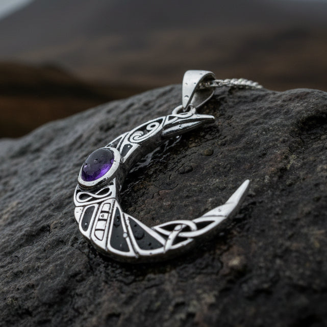 Aulay Raven Moon Necklace