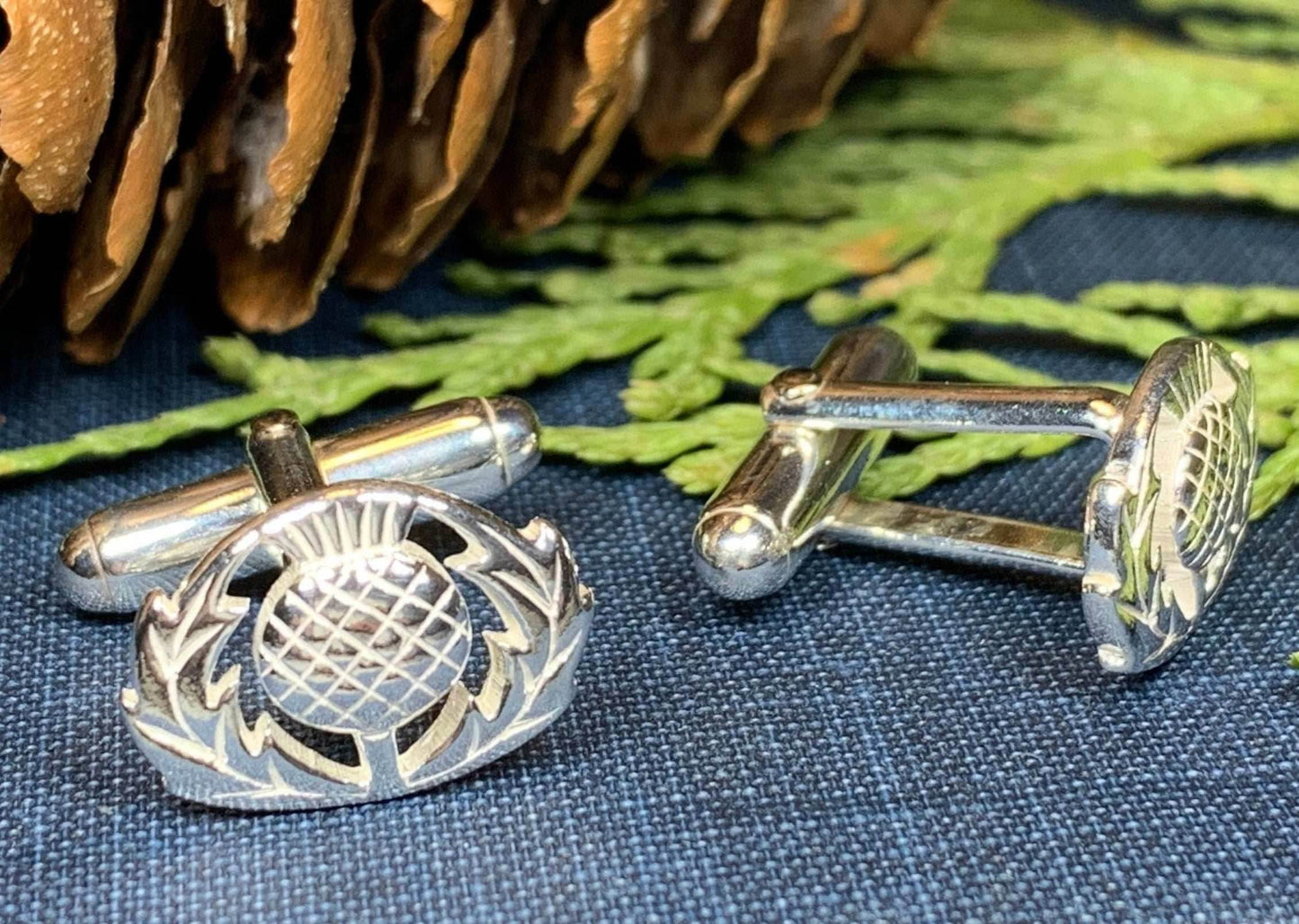 Alba Thistle Cuff Links - 