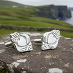 Modern Claddagh Cuff Links
