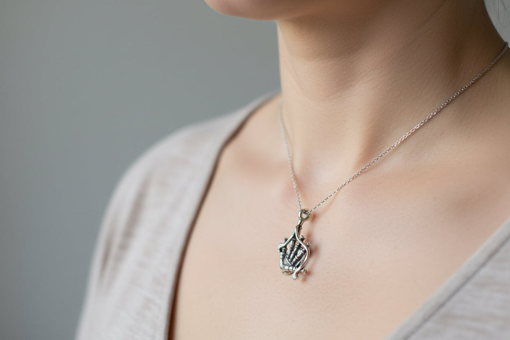 Tartan Bagpipes Necklace