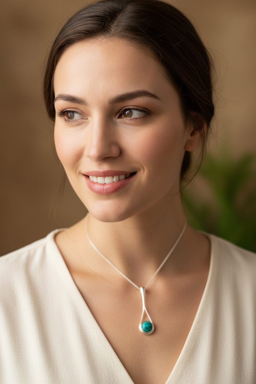 Scottish Raindrop Heathergems Necklace