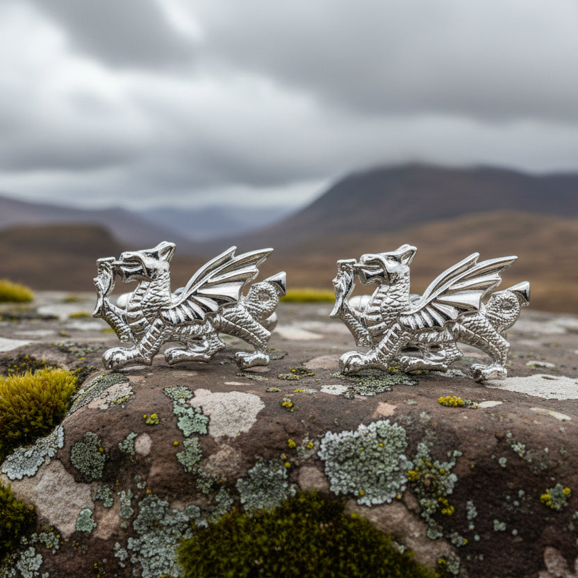 Welsh Dragon Cuff Links