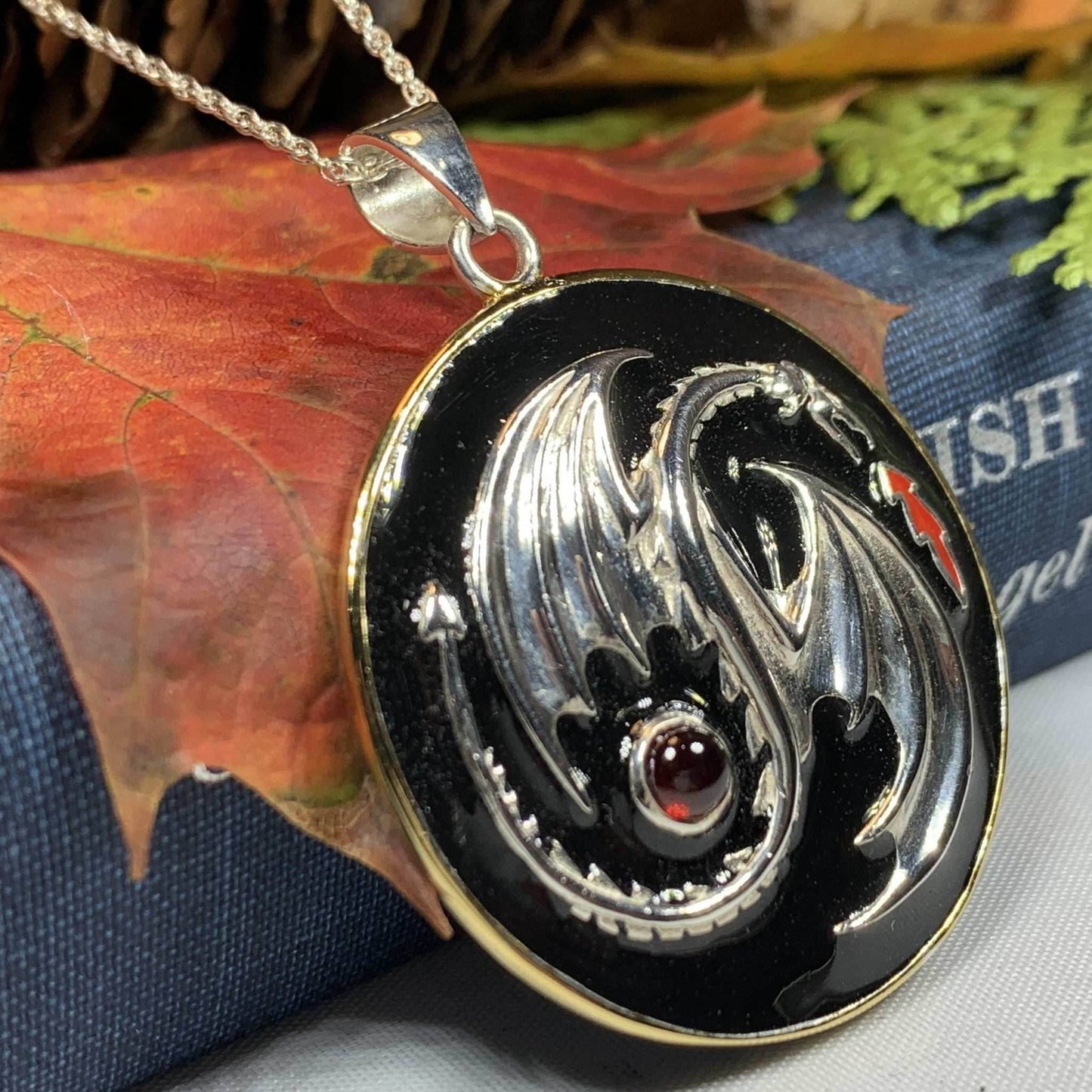 Dragon Yin Yang Necklace - 18
