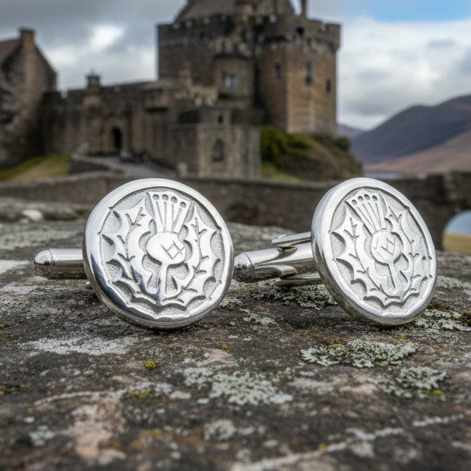 Brave Thistle Cuff Links