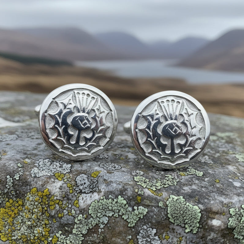 Brave Thistle Cuff Links