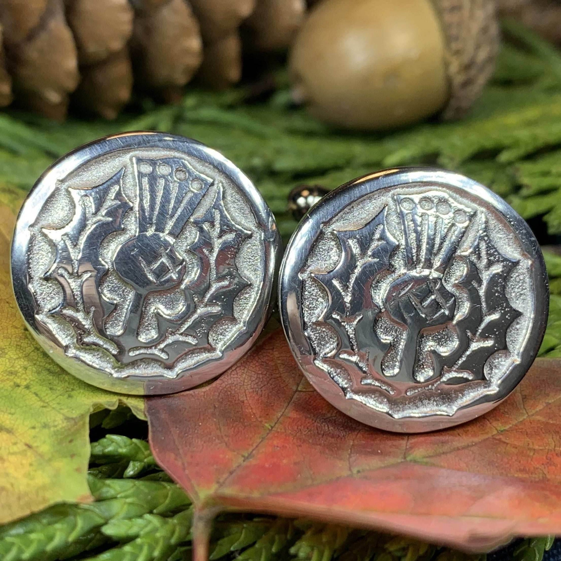Brave Thistle Cuff Links - 