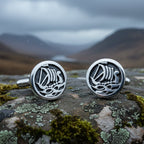 Viking Ship Pewter Cuff Links