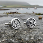 Viking Ship Pewter Cuff Links
