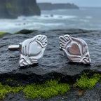 Modern Claddagh Cuff Links