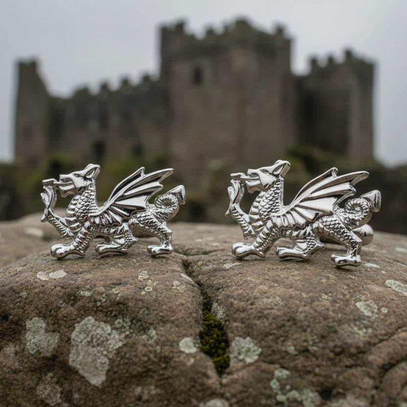 Welsh Dragon Cuff Links