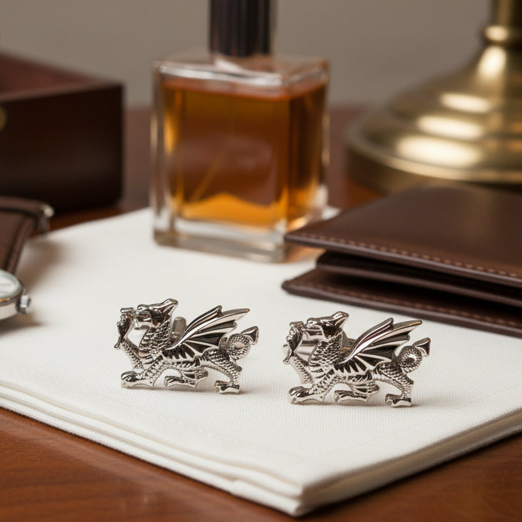 Welsh Dragon Cuff Links