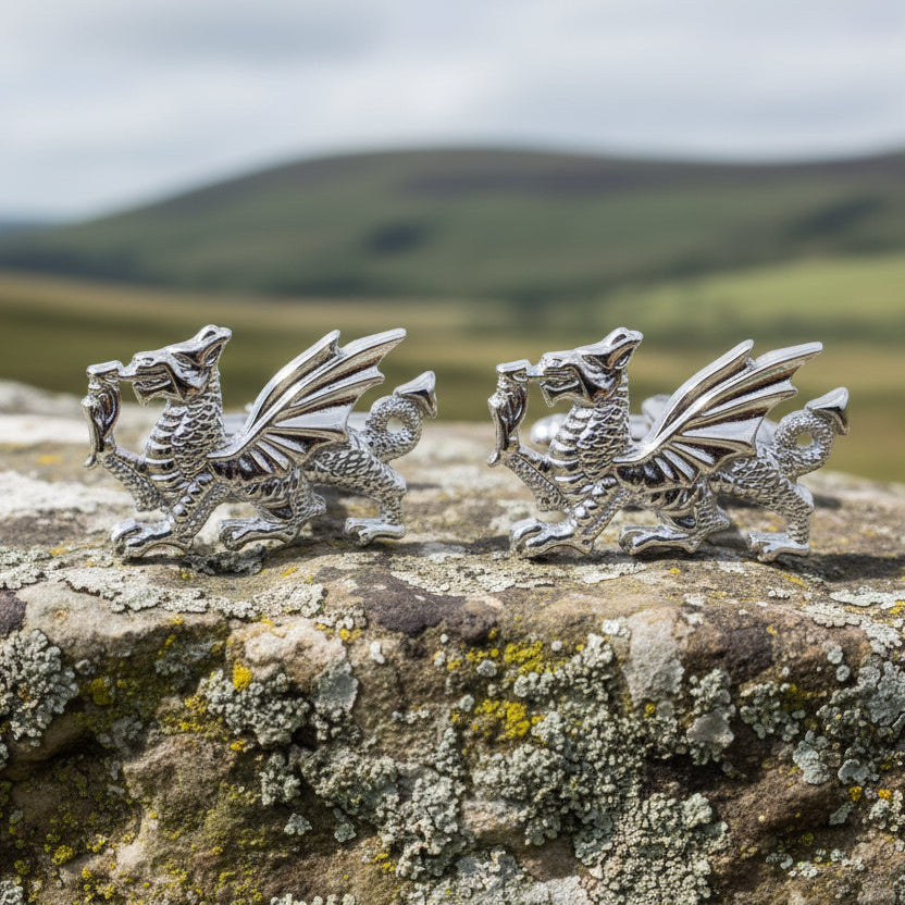 Welsh Dragon Cuff Links