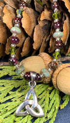 Wine & Roses Trinity Knot Necklace - 17 inch