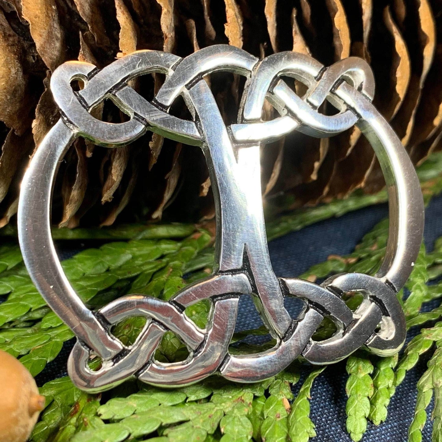 Celtic Knot Scarf Ring - 