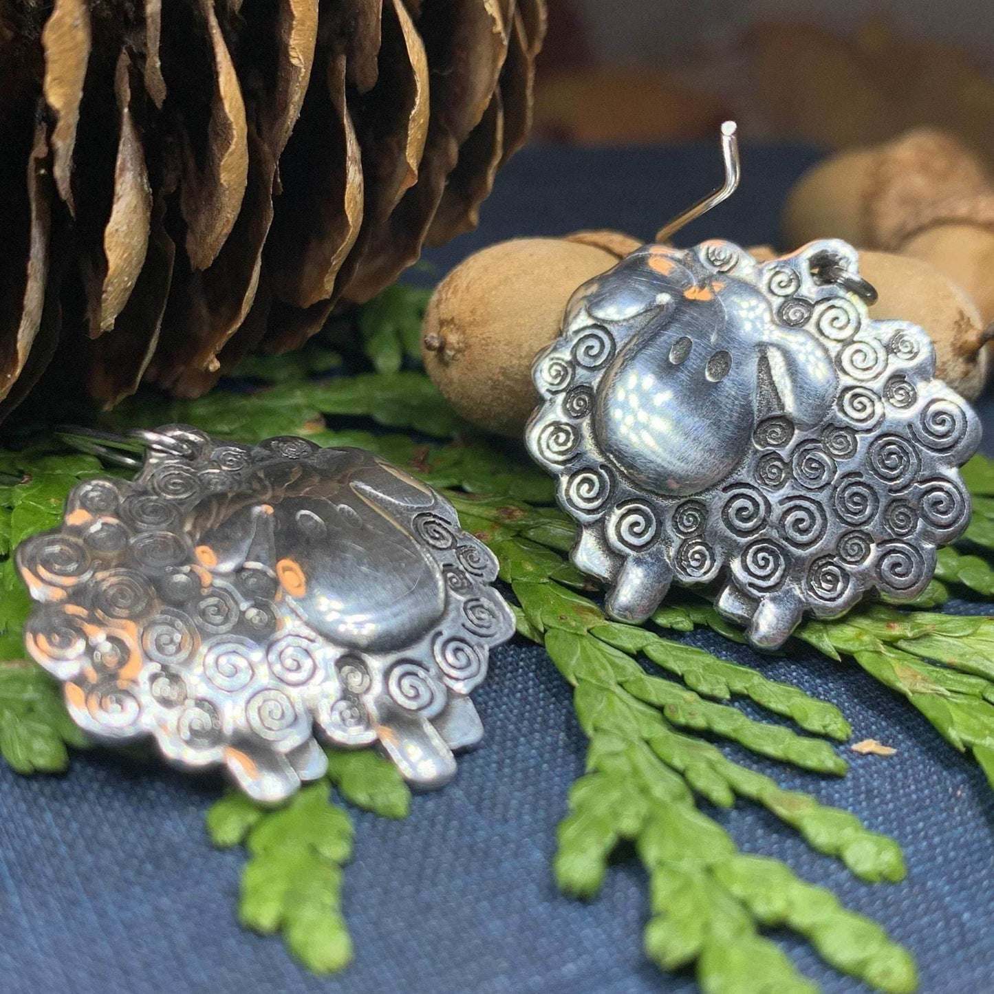 Wooly Sheep Earrings - 