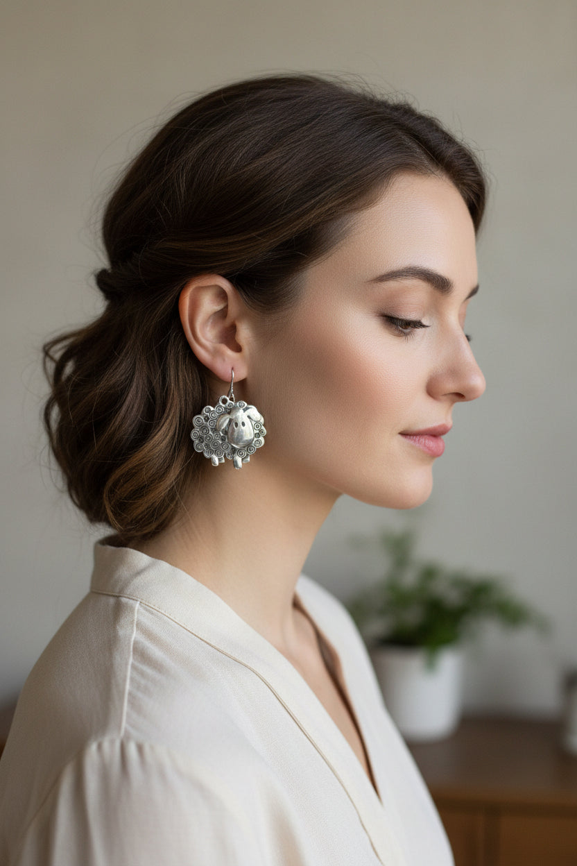 Wooly Sheep Earrings
