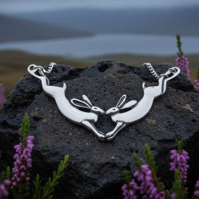 Two Rabbits Necklace