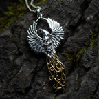 Golden Fire Phoenix Necklace
