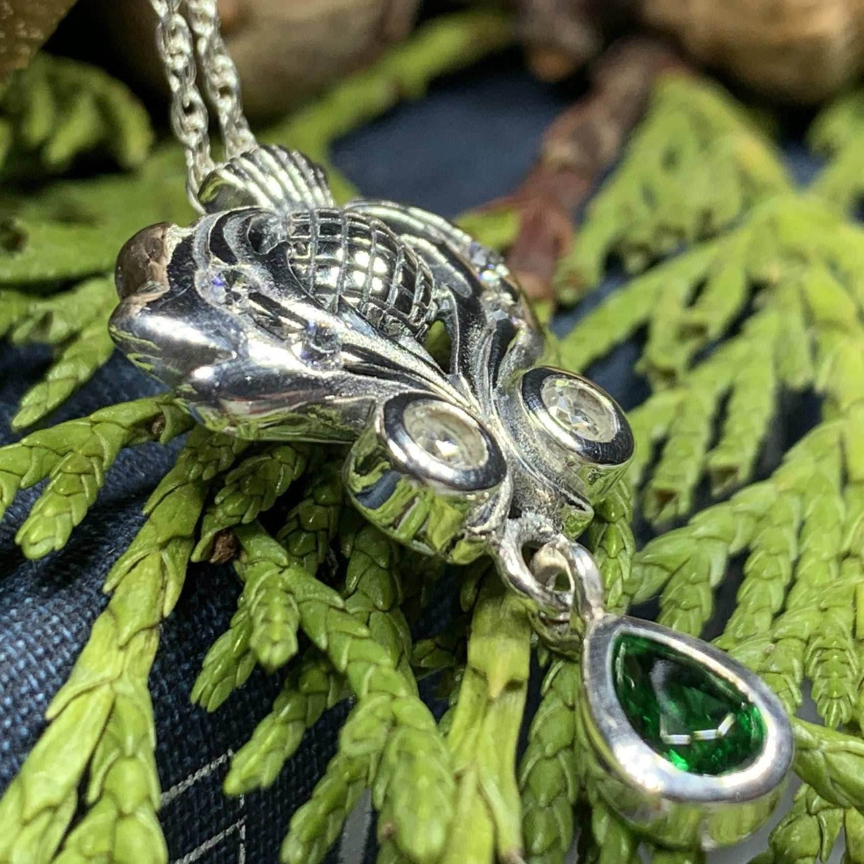 Scottish Aberdeen Thistle Necklace - Amethyst / 18