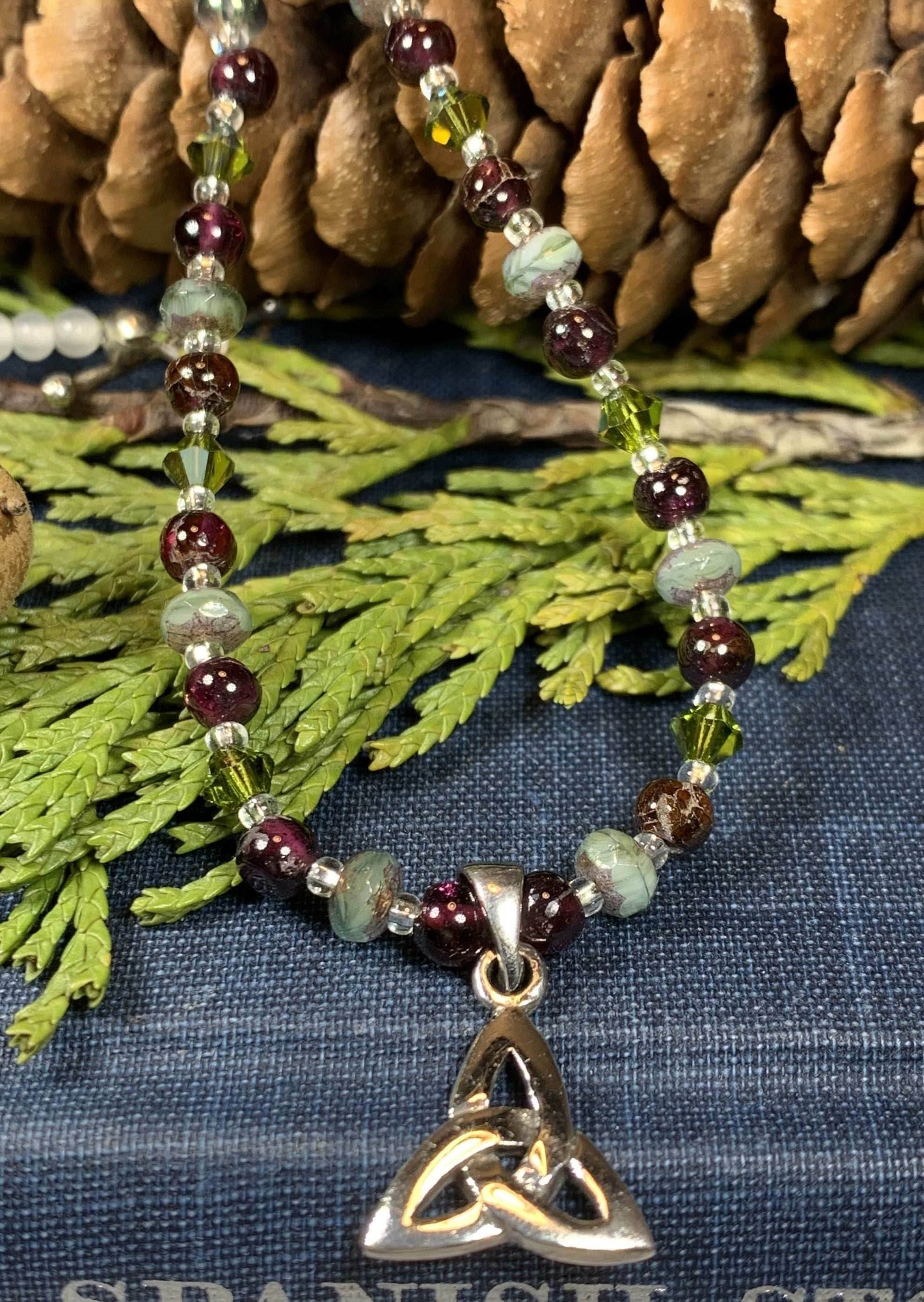 Wine & Roses Trinity Knot Necklace - 17 inch