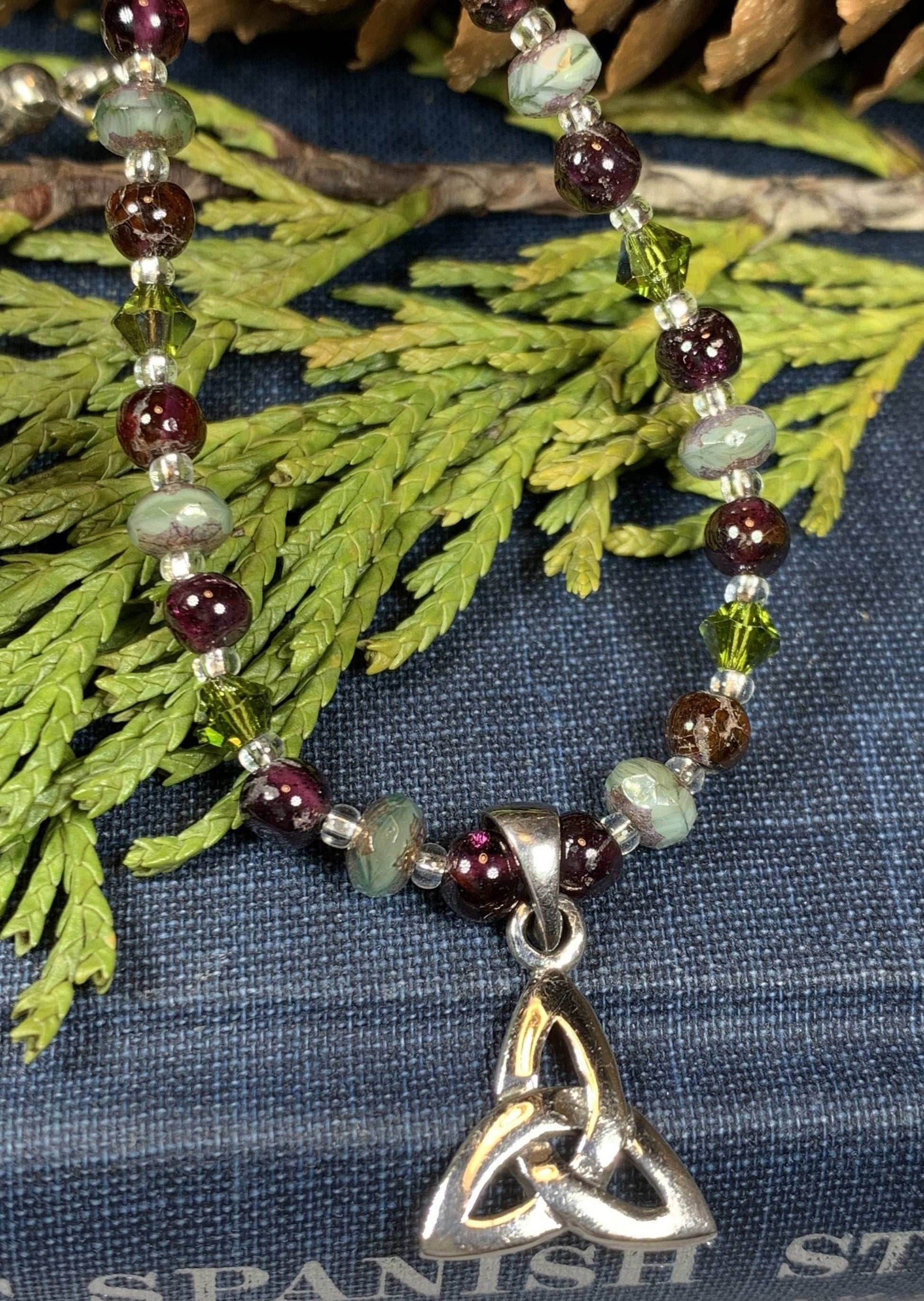 Wine & Roses Trinity Knot Necklace - 17 inch