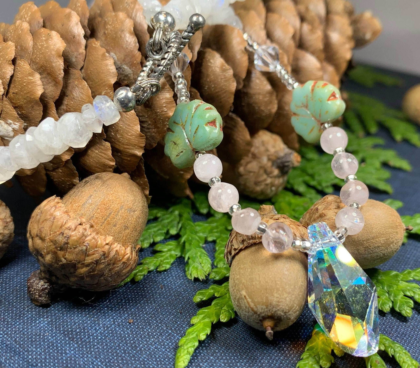 Highland Seasons Crystal Necklace - Moonstone/quartz