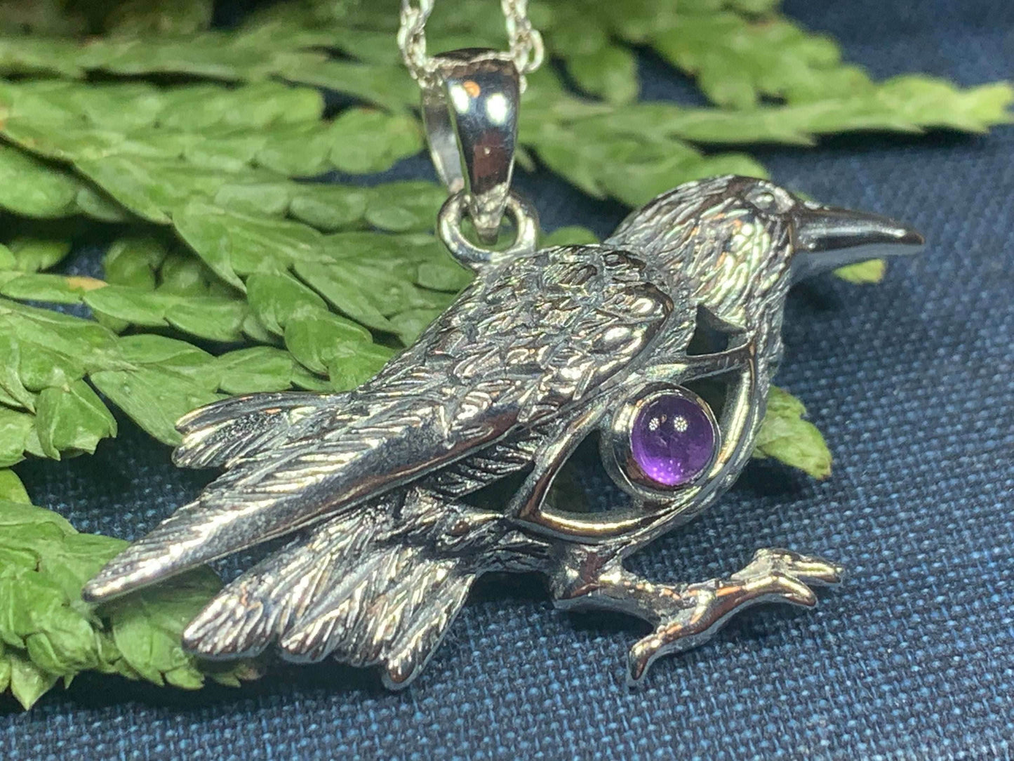 Rona Raven Necklace - 18 / Amethyst