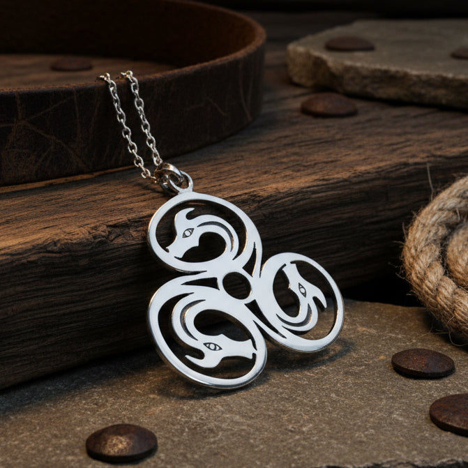 Dragon Celtic Spiral Necklace