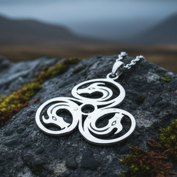 Dragon Celtic Spiral Necklace