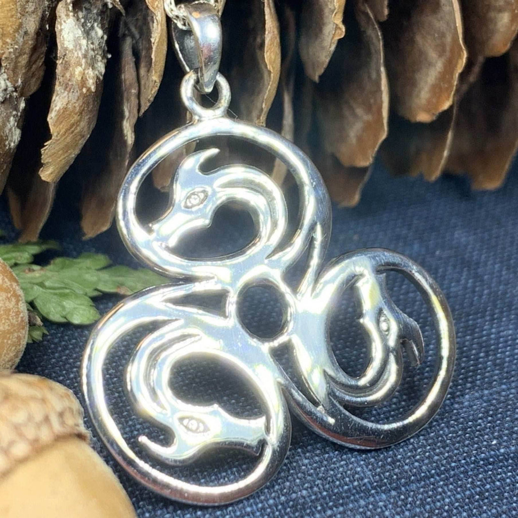 Dragon Celtic Spiral Necklace - 18
