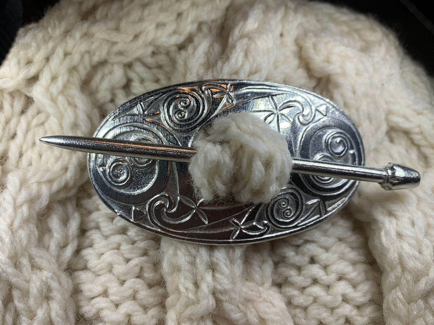 Celtic Oval Scarf Ring - 