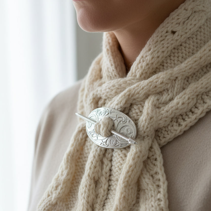 Celtic Oval Scarf Ring