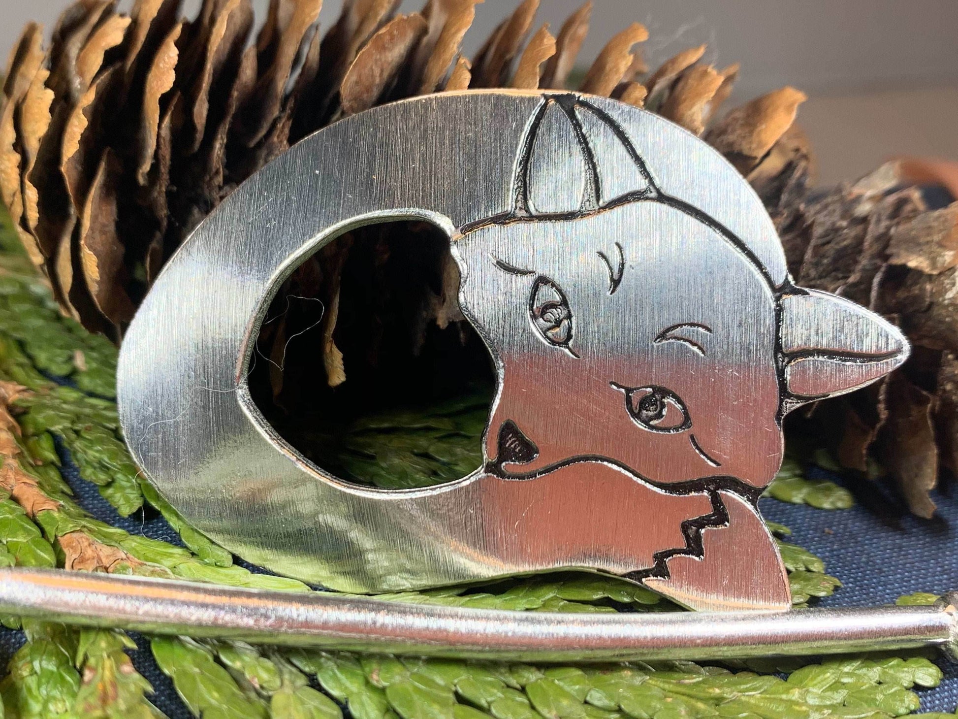 Cozy Fox Scarf Ring - 