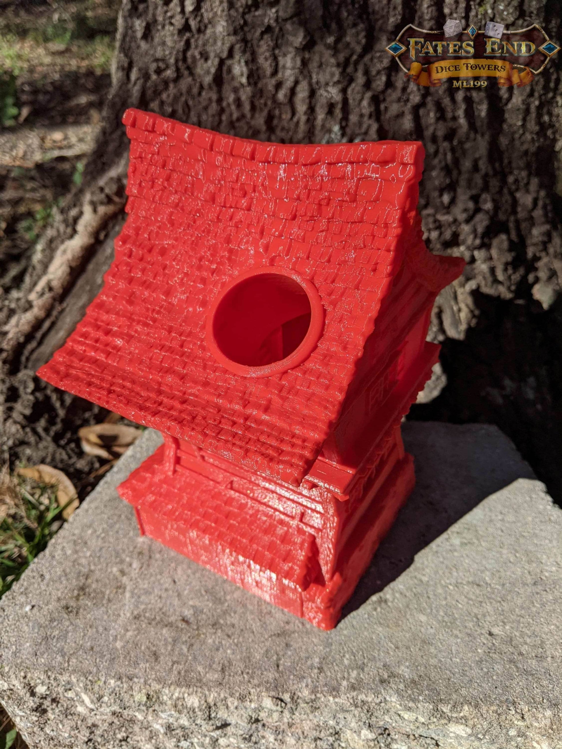 Rogue Class 3D Printed Dice Tower-Fate's End - Tabletop RPG Gaming Fantasy Cosplay - Where Shadows Conceal Destiny's Roll! - Black / Yes- Include Random Dice Set