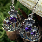 Bonnie Thistle Amethyst Earrings - Faceted