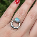 Radiant Crescent Moon Ring
