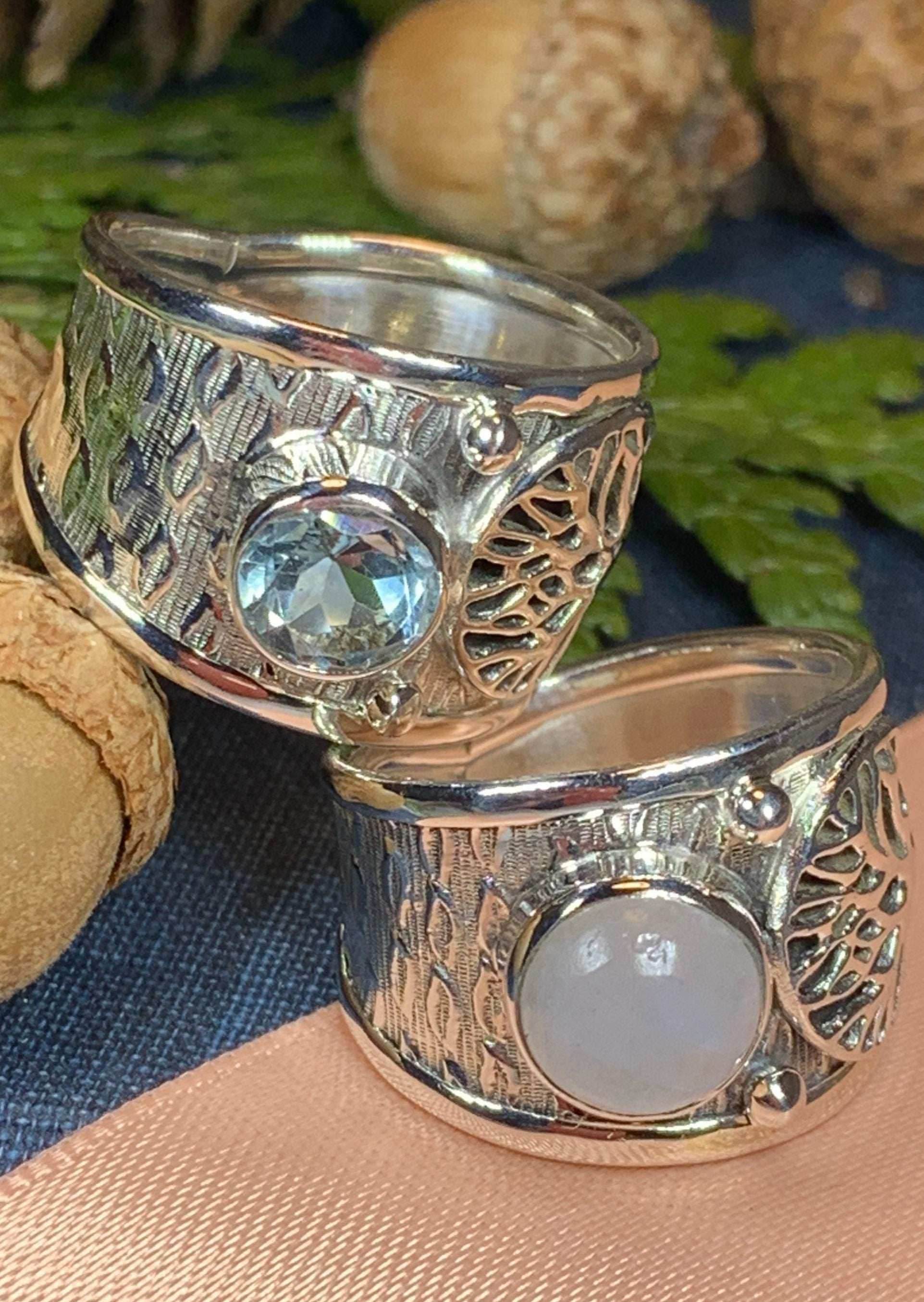 Earth Mother Tree of Life Ring - 7 / Topaz