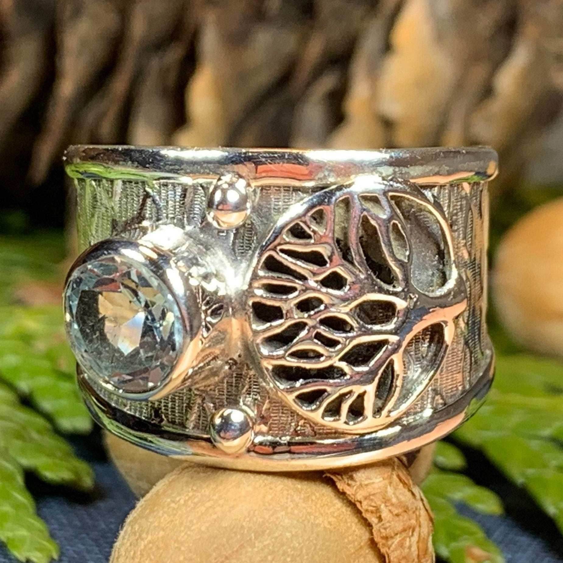Earth Mother Tree of Life Ring - 7 / Topaz