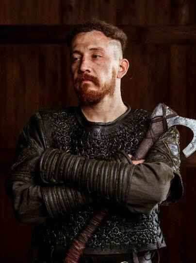 Green leather bracers - for one hand