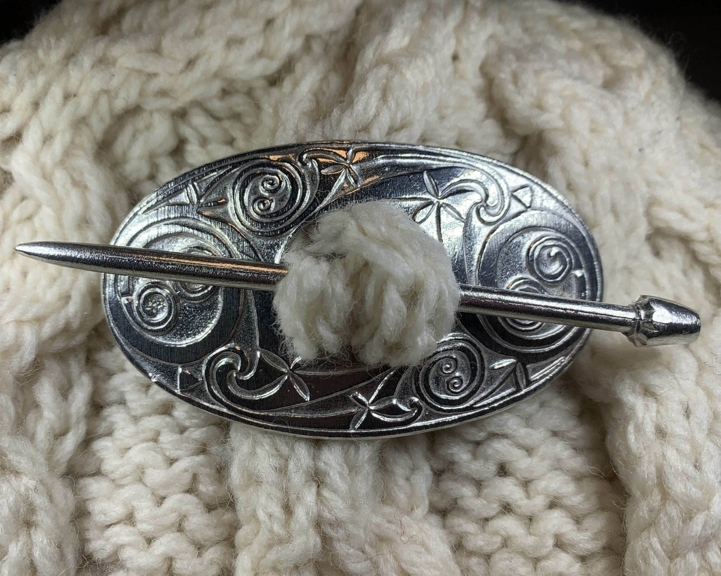 Celtic Oval Scarf Ring - 