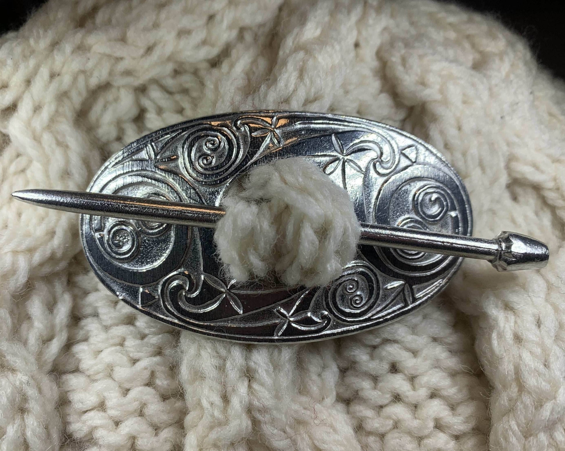 Celtic Oval Scarf Ring - 
