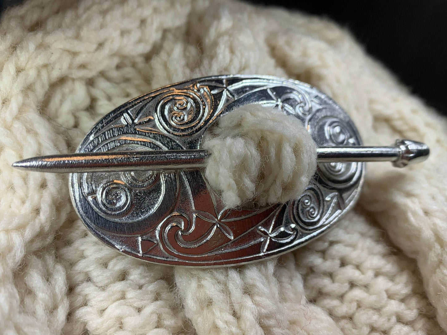 Celtic Oval Scarf Ring - 