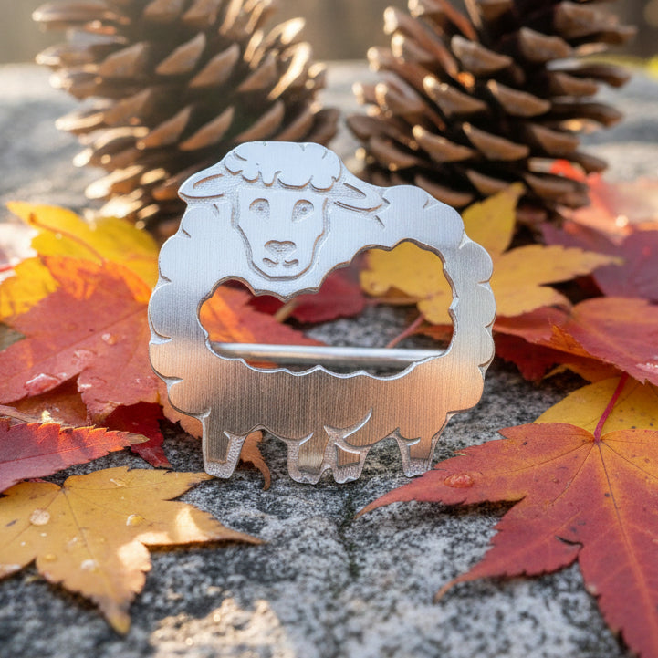 Wooly Sheep Scarf Ring