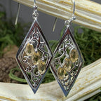 Mira Celtic Knot Earrings - Garnet