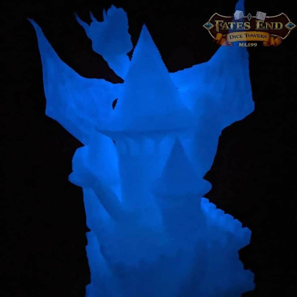 Dragon Dice Tower - Fate's End Collection - Ignite Epic Adventures with the Breath of Mythical Beasts! - Black / Yes- Include Random Dice Set