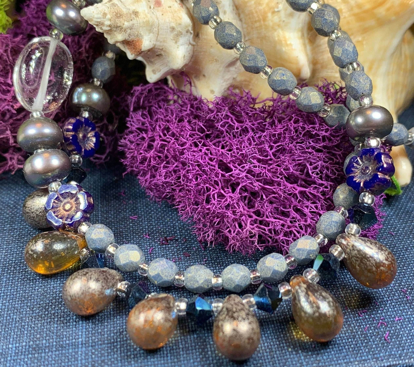 Celtic Twilight Crystal Necklace - 