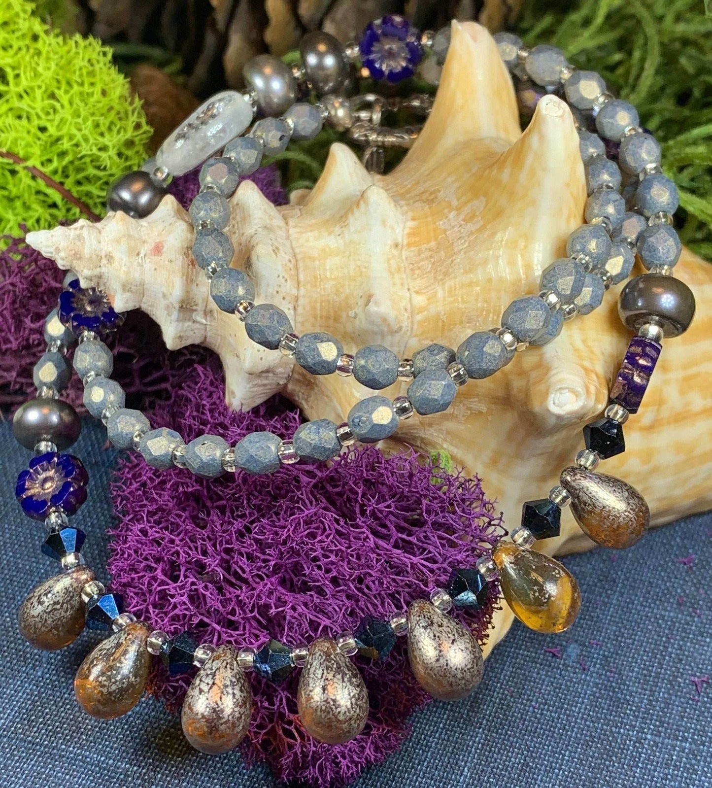 Celtic Twilight Crystal Necklace - 