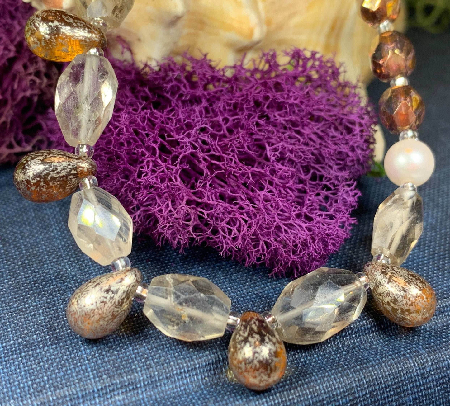Autumn Whisper Crystal Necklace - 