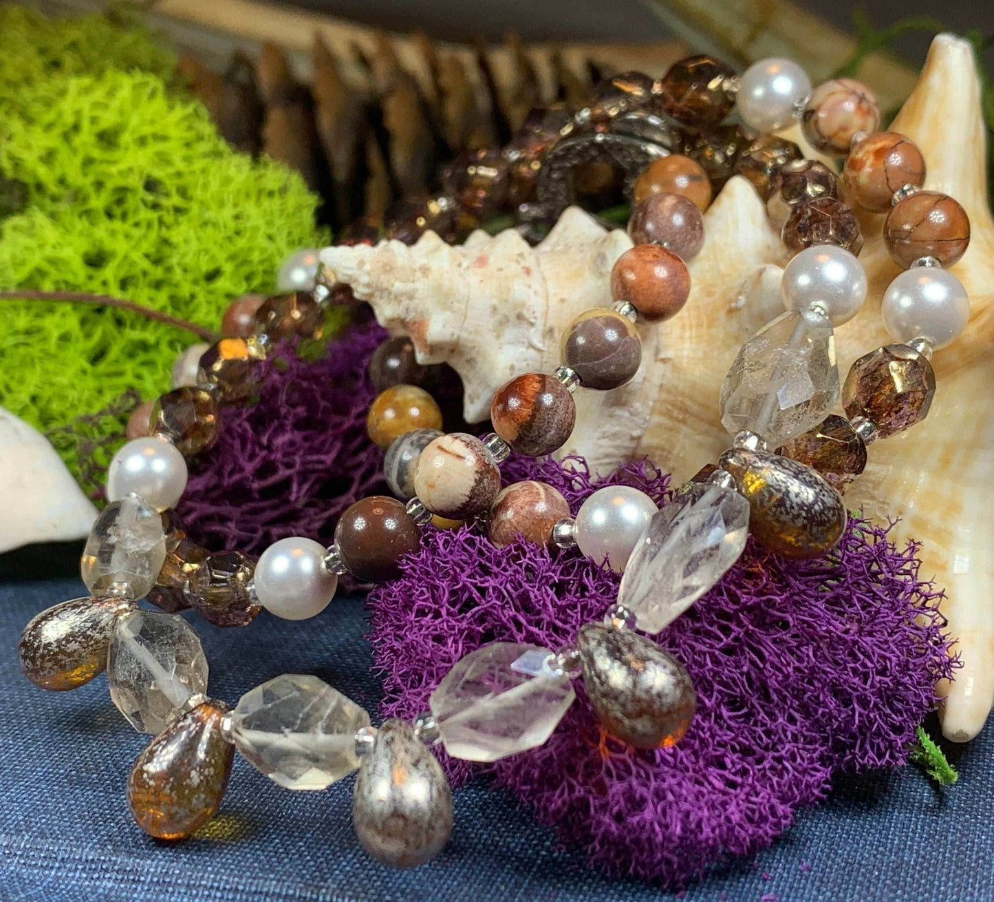 Autumn Whisper Crystal Necklace - 