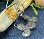 Pewter Triple Spiral Earrings - 